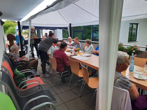 Und endlich konnten wir auch mal wieder die Dachterrasse nutzen.